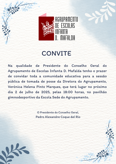 Convite Tomada de Posse facebook